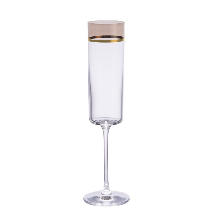 Flûte à champagne Exter or 17 cl (lot de 6) en verre