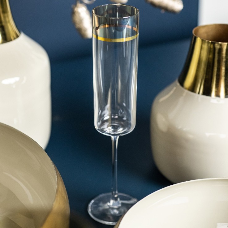 Flûte à champagne Exter or 17 cl (lot de 6) en verre