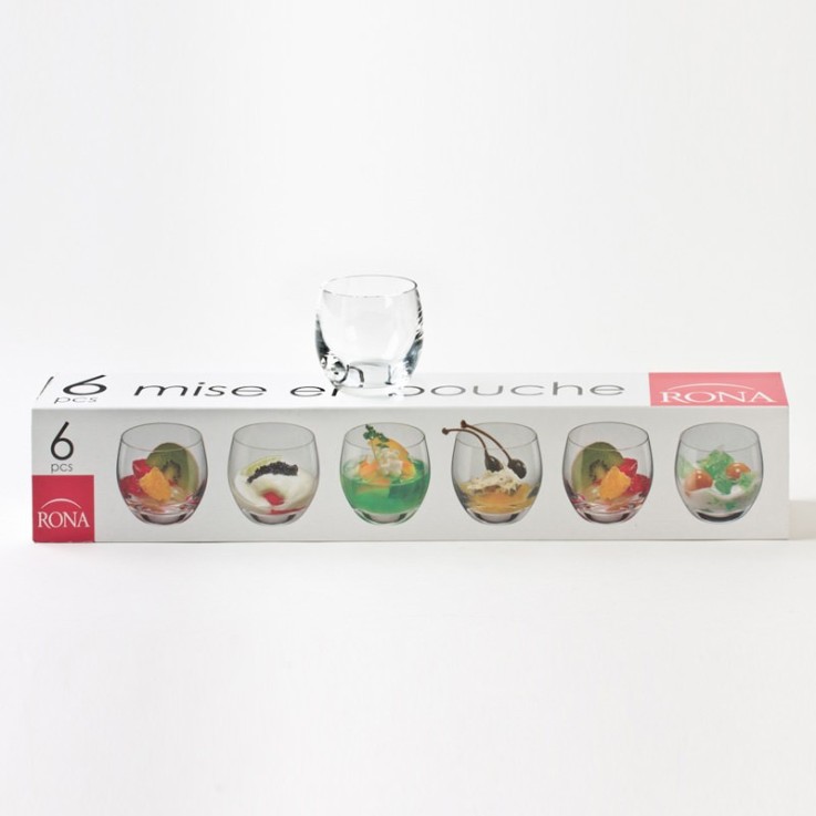 Boîte de 6 mises en bouche Tonneau en cristallin