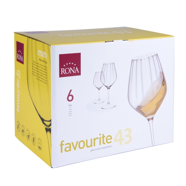 Verre à eau Favourite Optic 43 cl (lot de 6) en cristallin