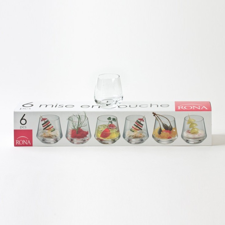 Boîte de 6 mises en bouche Concept en cristallin