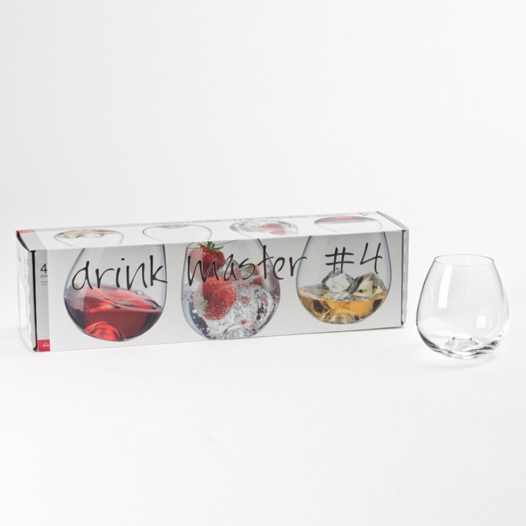 Boîte de 4 gobelets Drink Master 44 cl en cristallin