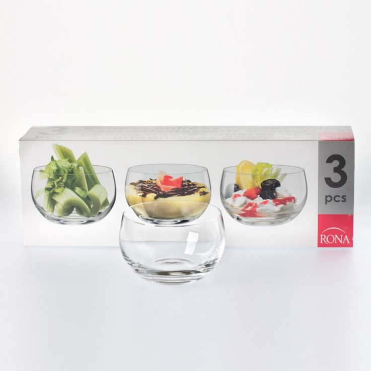 Boîte de 3 verrines Tonneau 30 cl en cristallin