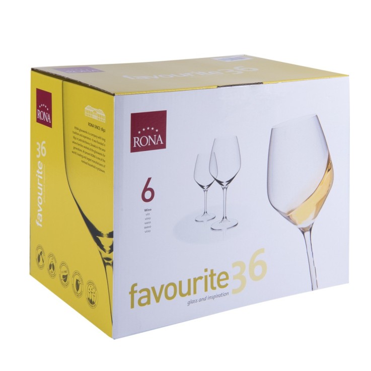 Verre à vin Favourite 36 cl (lot de 6) en cristallin