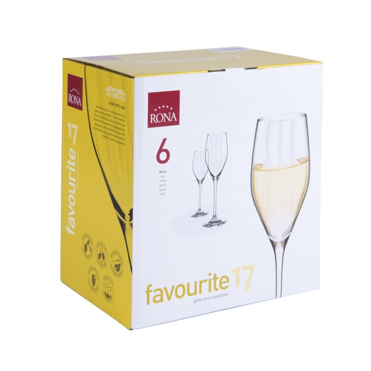 Flûte à Champagne Favourite Optic 17 cl (lot de 6) en cristallin