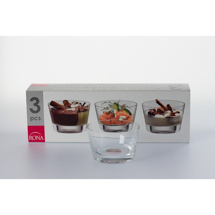 Boîte de 3 verrines Concept 27 cl en cristallin