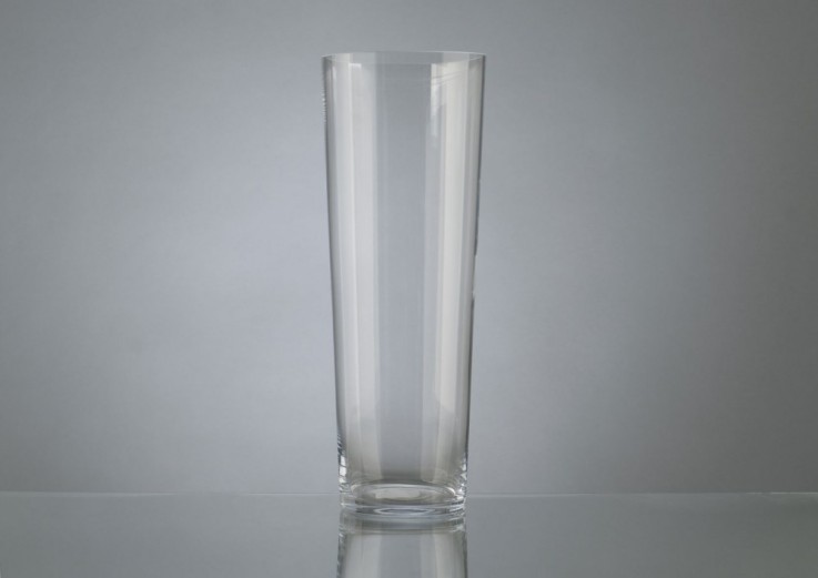 Vase conique transparent 47 cm en verre