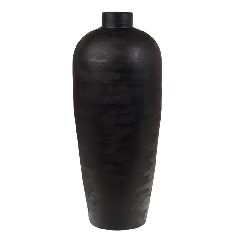 Vase Baki Noir 80 cm en terre cuite