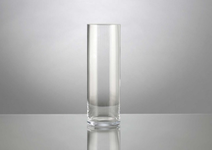 Vase cylindrique 20 cm transparent en verre