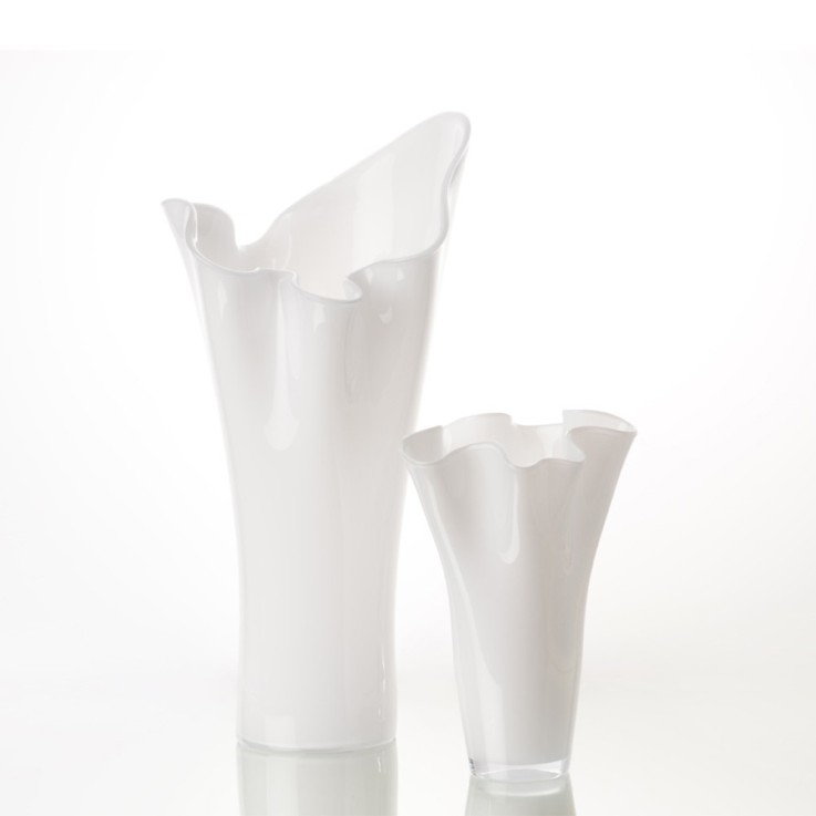 Vase plissé Royal 35 cm en verre