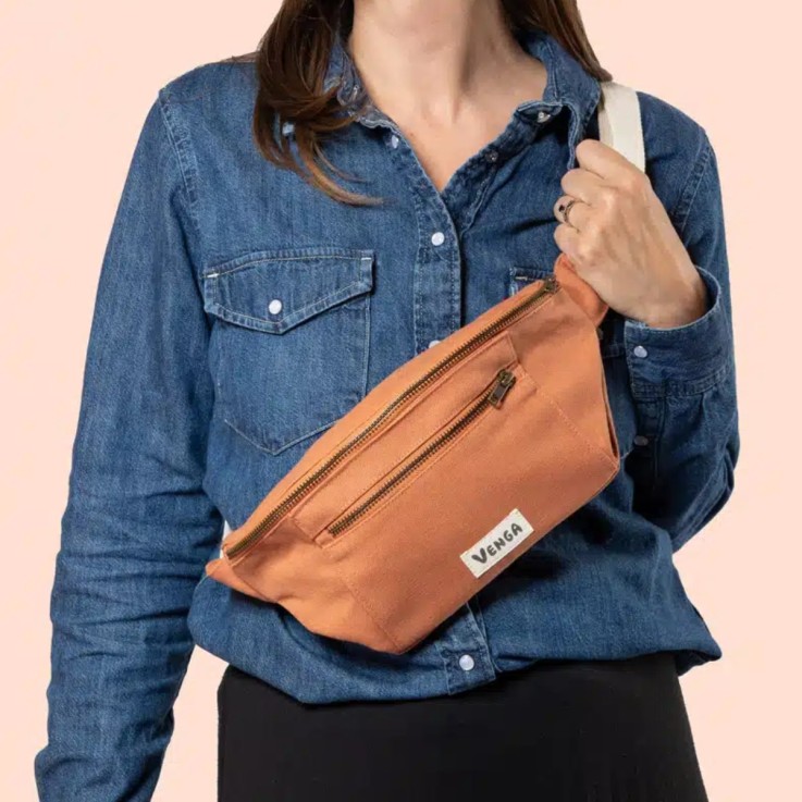 Sac banane terracotta silex