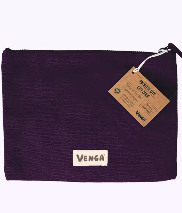 Pochette city aubergine -...