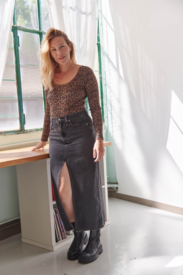 Body Coton Imprimé Léopard Marron