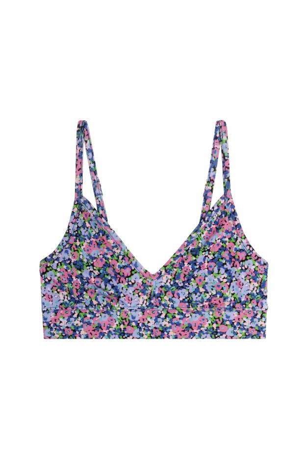Brassière Coton Imprimée Confettis Violet