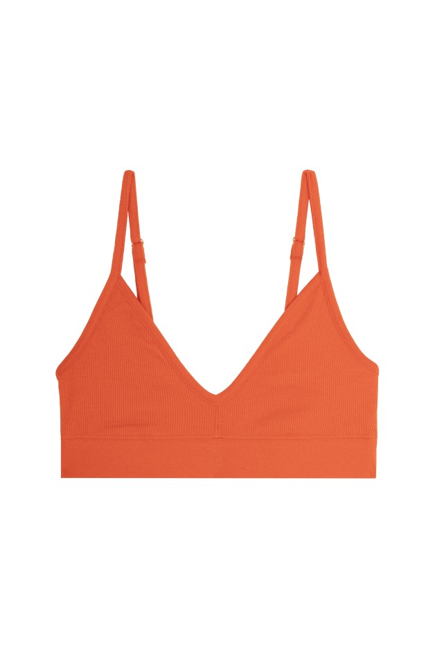 Brassière Uni Coton Bio Rouge
