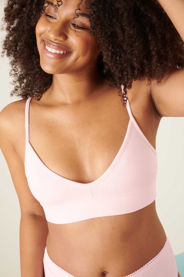 Brassière Uni Coton Bio Rose Blush