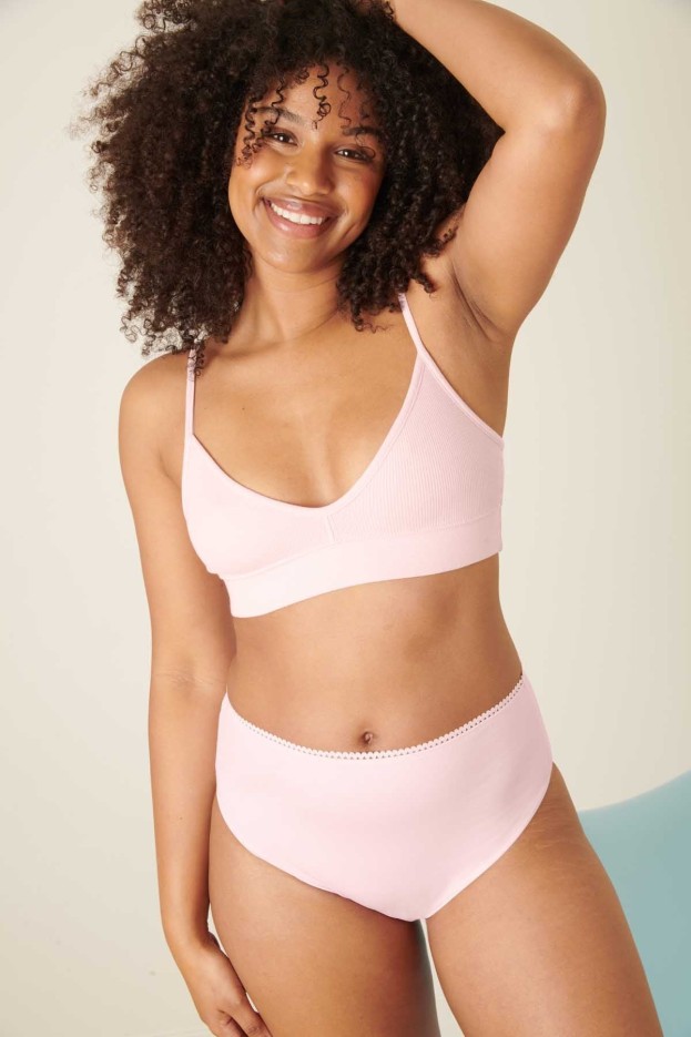 Brassière Uni Coton Bio Rose Blush