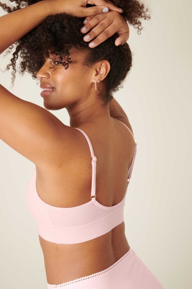 Brassière Uni Coton Bio Rose Blush