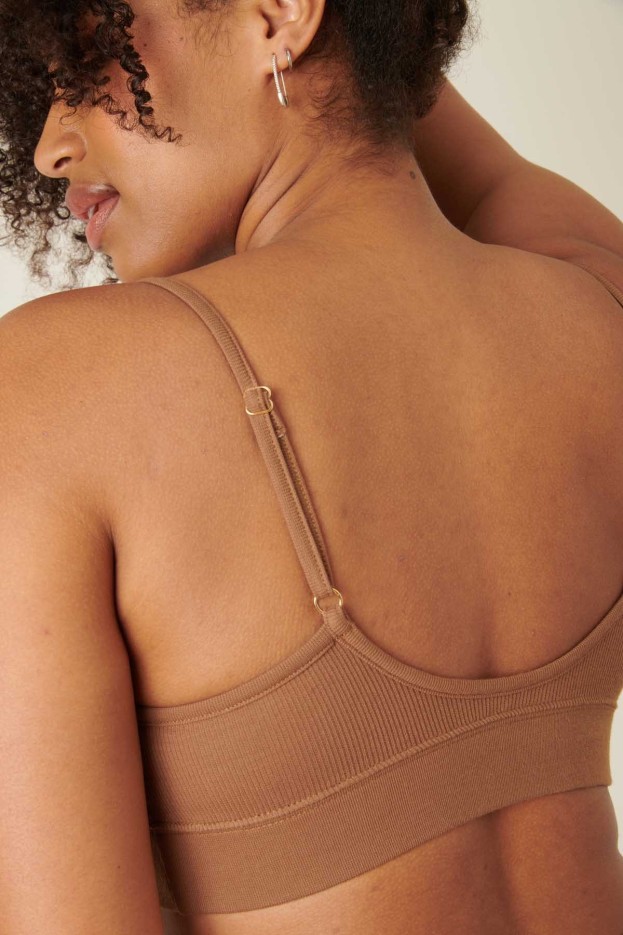 Brassière Uni Coton Bio Marron
