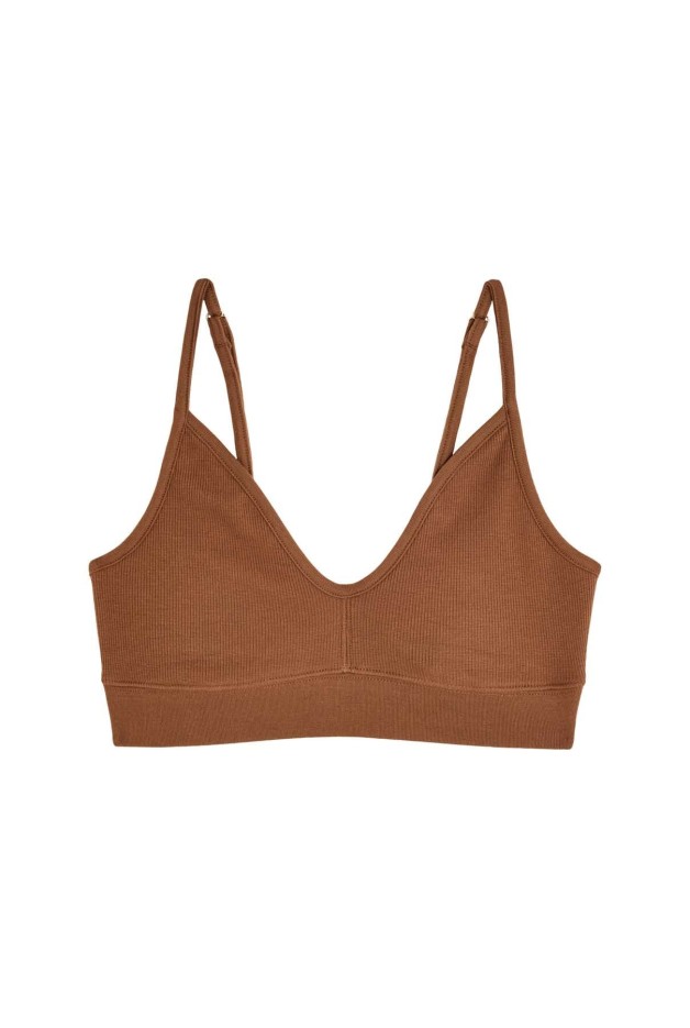 Brassière Uni Coton Bio Marron