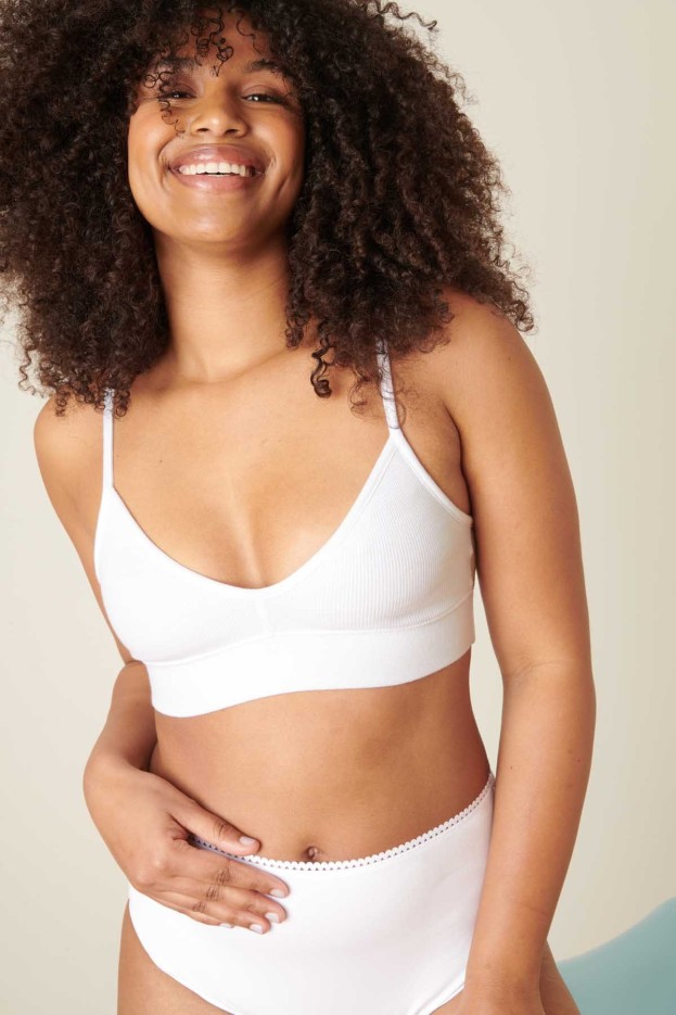 Brassière Uni Coton Bio Blanc