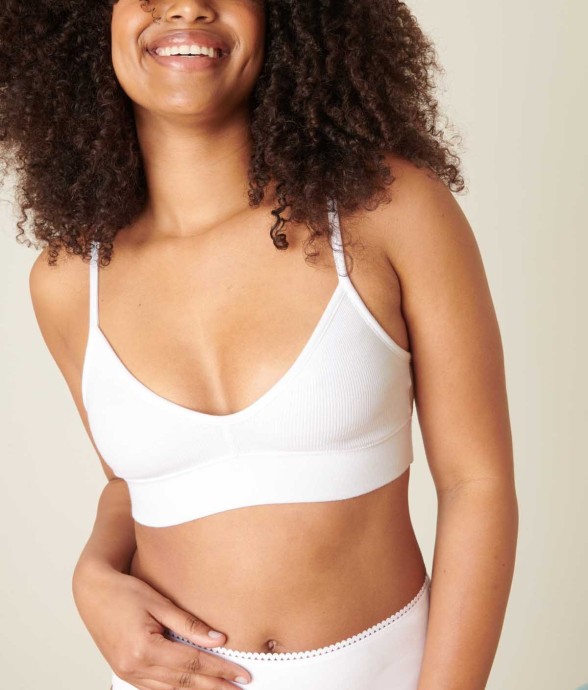 Brassière Uni Coton Bio Blanc