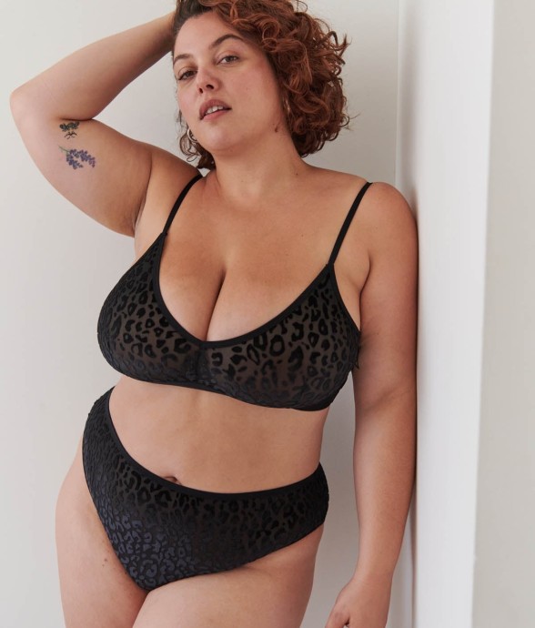 Brassière En Tulle Léopard...