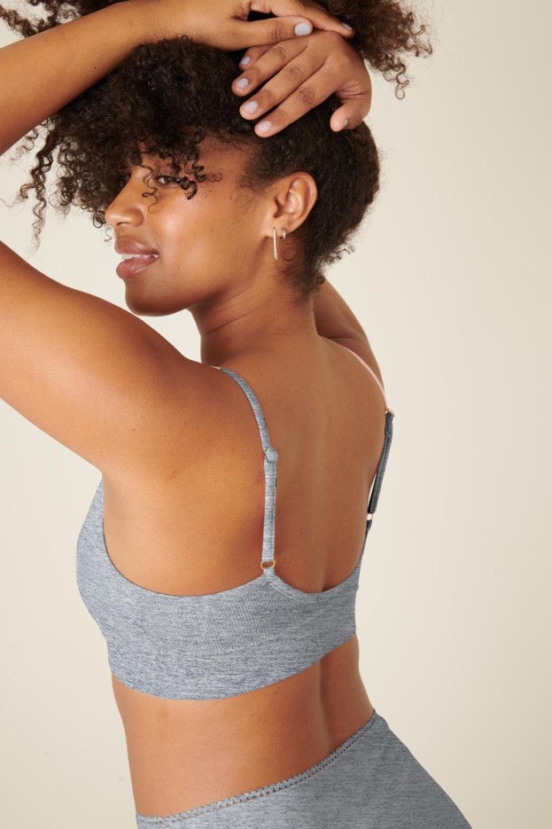 Brassière Coton Bio Gris Chiné