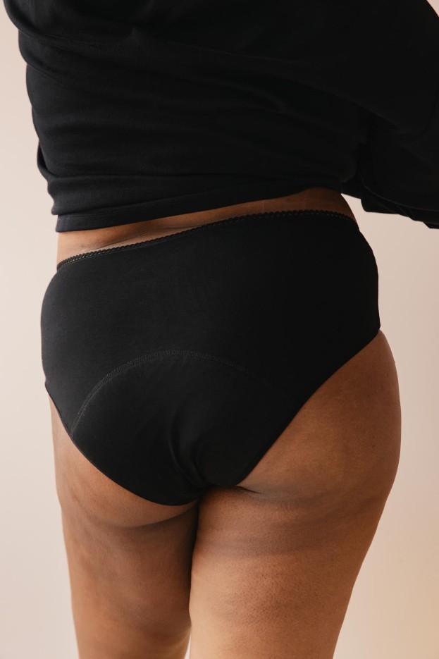 Culotte Menstruelle Taille Haute - Flux Abondant Gots Pirate Black