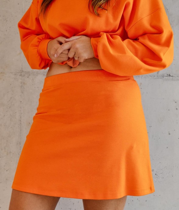 Jupe Courte En Maille Coton...