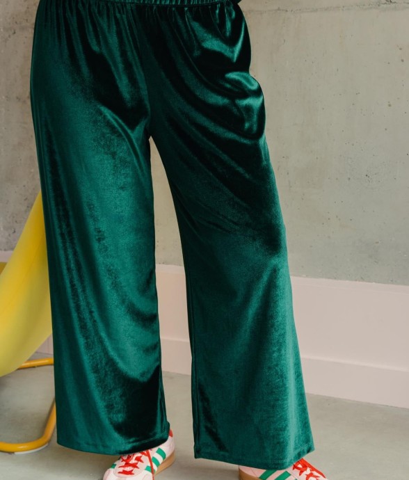 Pantalon Velours Vert
