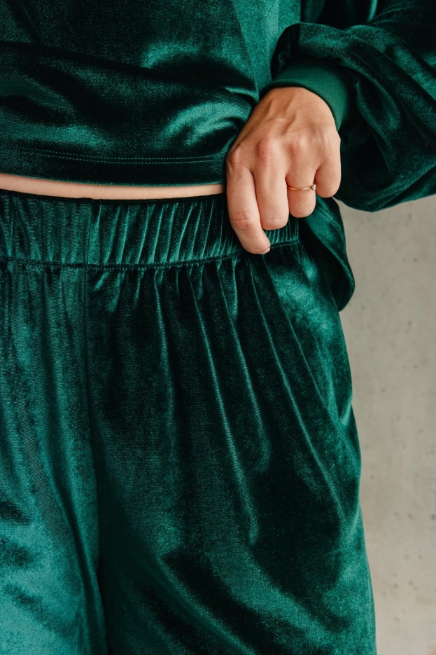 Pantalon Velours Vert