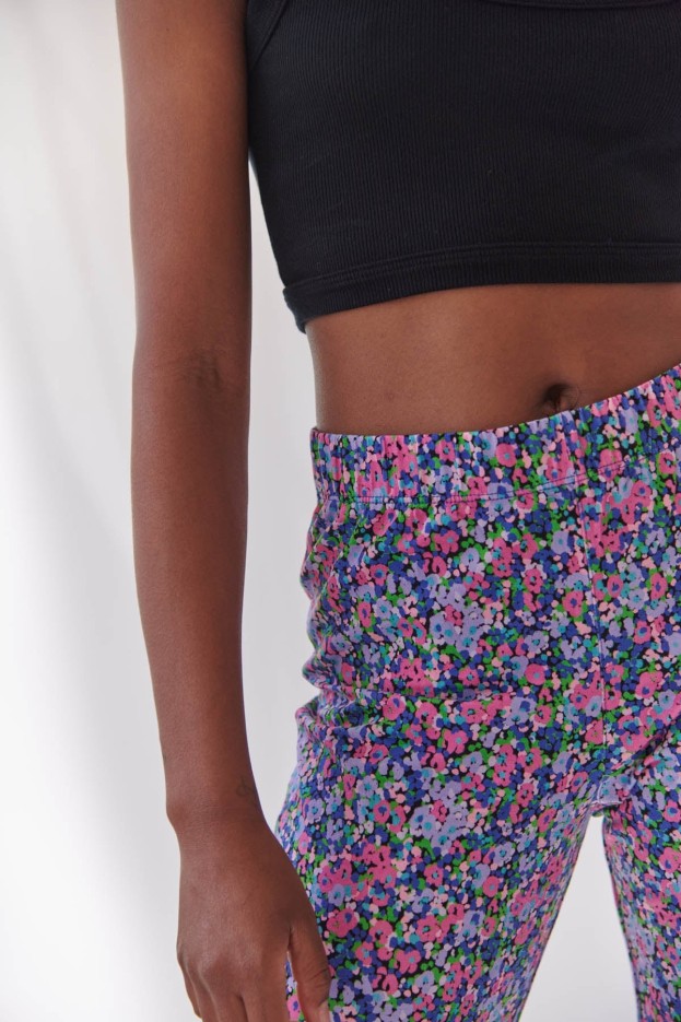 Pantalon Évasé Coton Confettis Violet