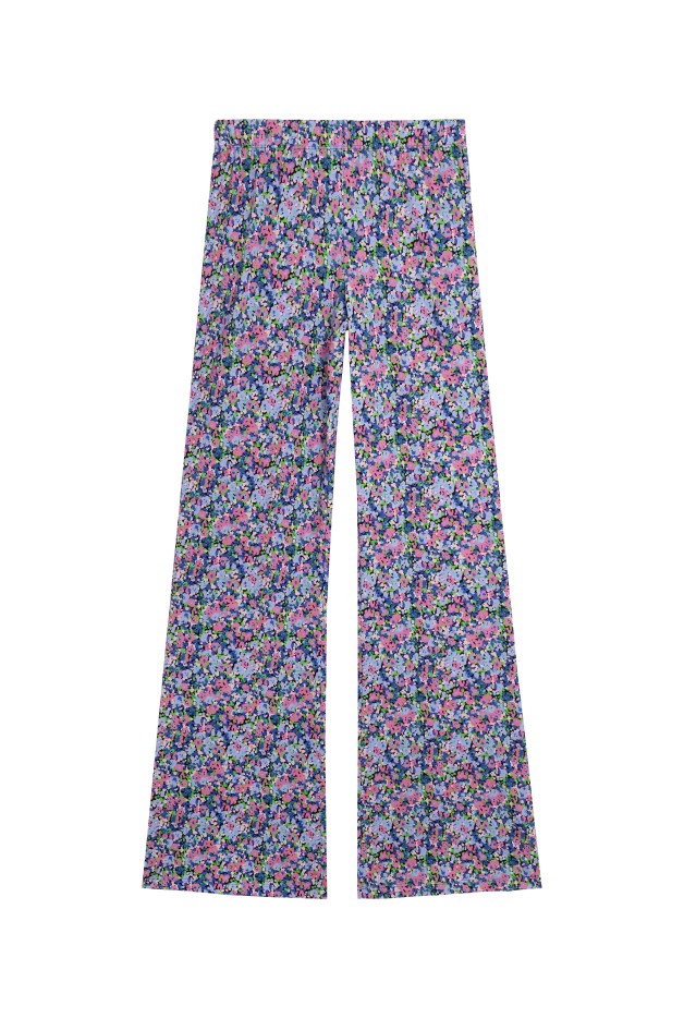 Pantalon Évasé Coton Confettis Violet
