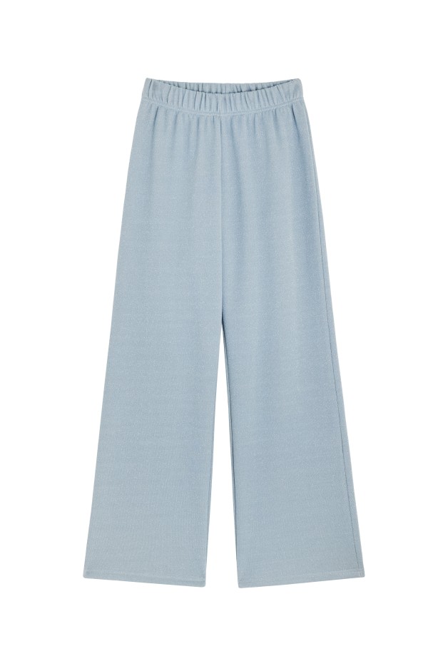 Pantalon De Jogging En Coton Paillettes Bleu