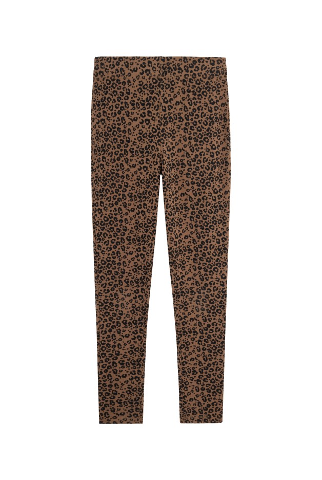 Leggings Coton Léopard Marron