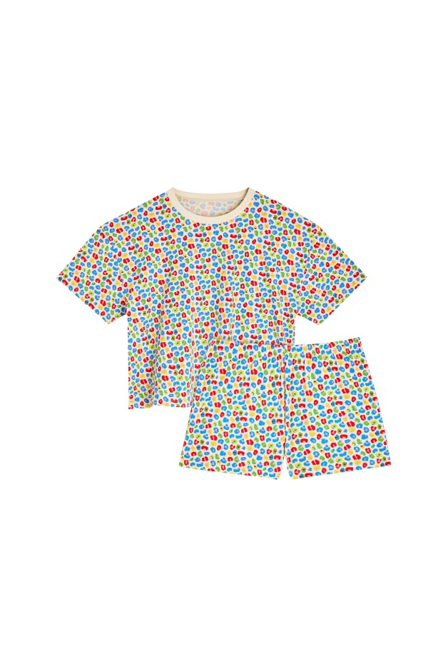 Pyjama Short En Coton Léopardo