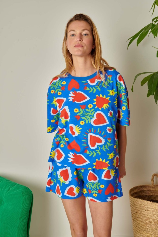 Pyjama Short En Coton Sacré Coeur