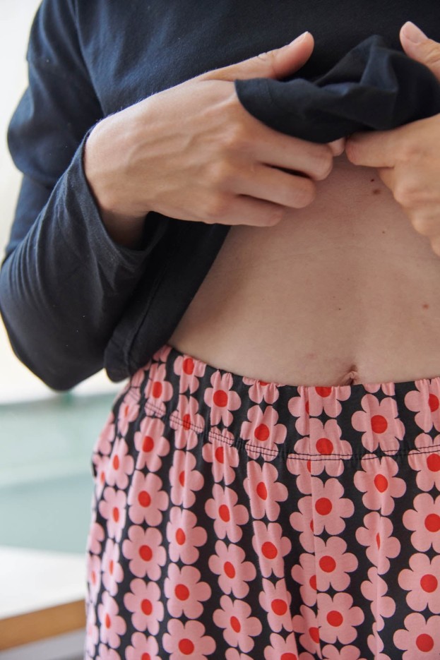 Pyjama Manches Longues Coton Monique Noir