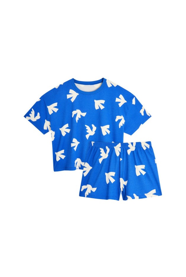 Pyjashort Coton Nid D'Abeille Colomba