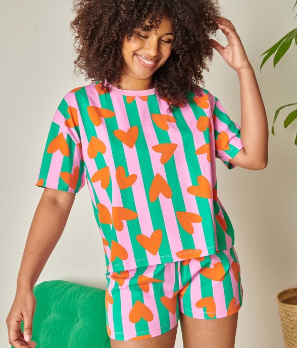 Pyjama Short En Coton...