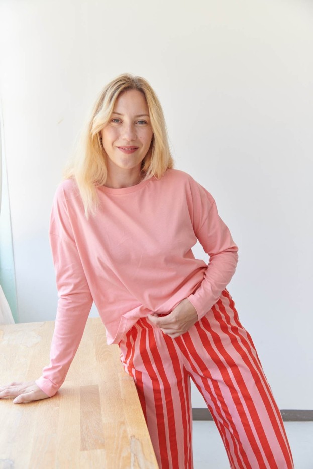 Pyjama Manches Longues Coton Retro Lines