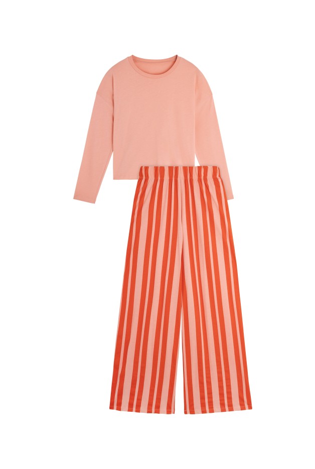 Pyjama Manches Longues Coton Retro Lines