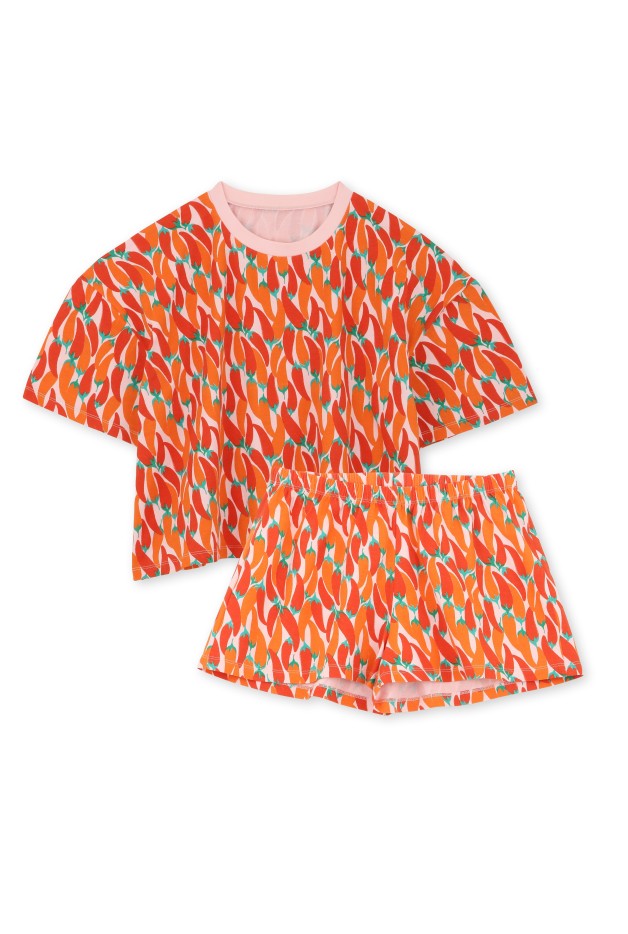 Pyjama Short En Coton Pimientos