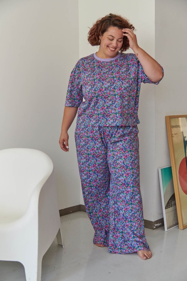 Pyjama Long Coton Conffetis Violet