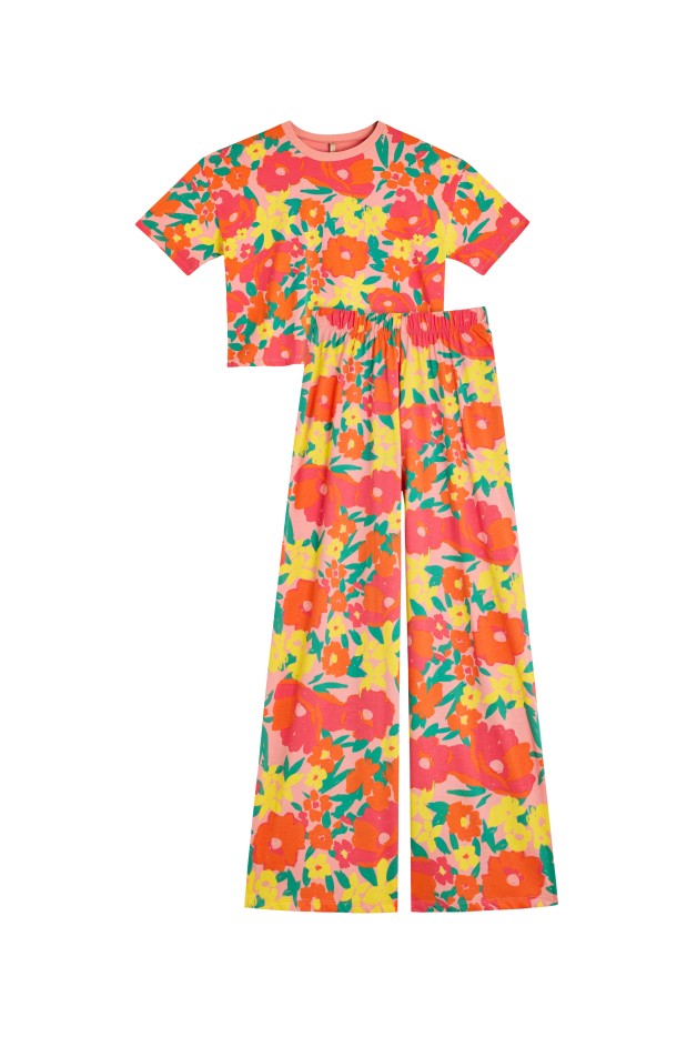 Pyjama Long Coton Allamanda Rose