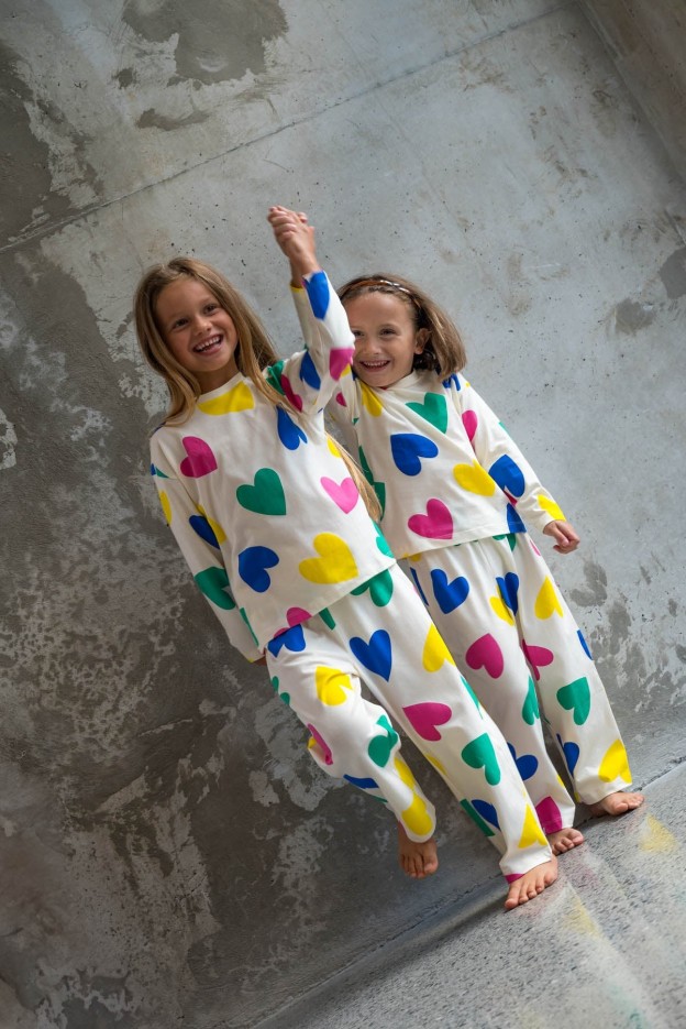 Pyjama Enfant Coton Bio Big Love Beige