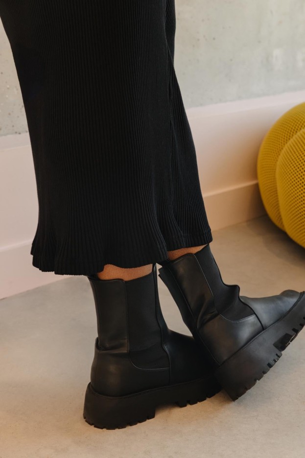 Robe Tube Coton Uni Noir