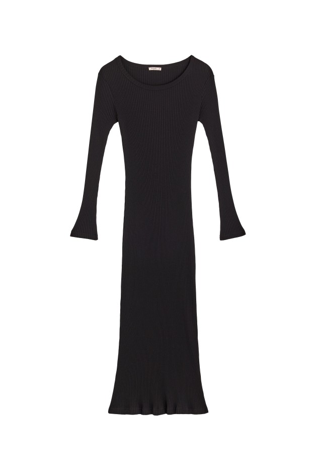 Robe Tube Coton Uni Noir