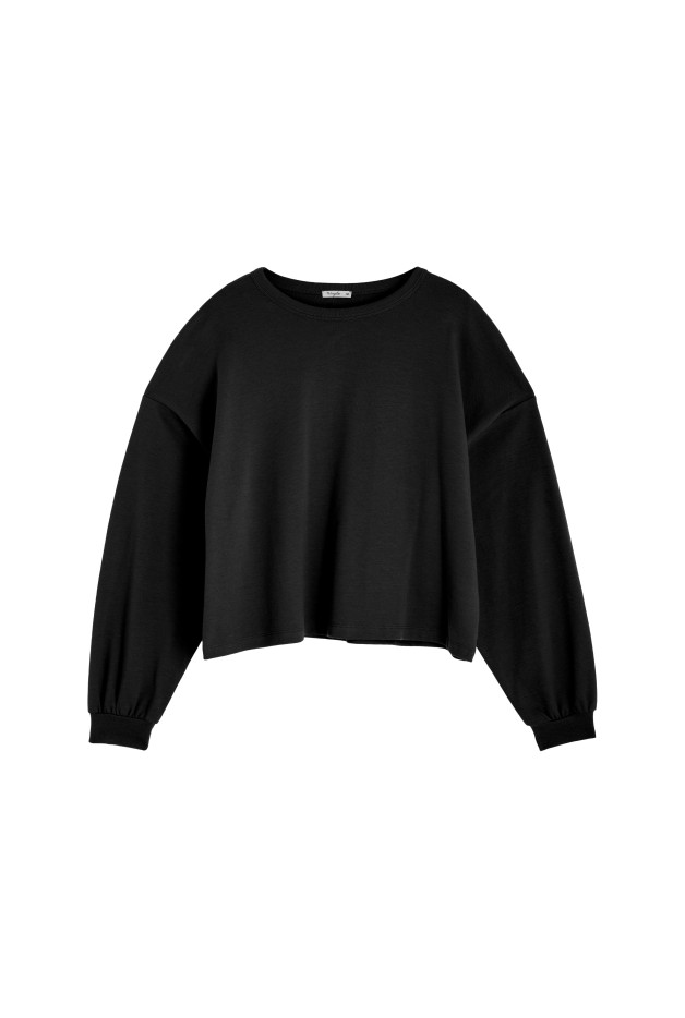 Sweat En Coton Maille Noir